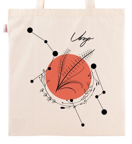 Askılı Bez Çanta - Burçlar - Başak