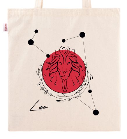 Askılı Bez Çanta - Burçlar - Aslan