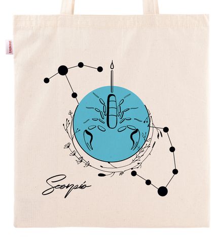 Askılı Bez Çanta - Burçlar - Akrep