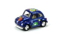 Kinsmart 1967 Volkswagen Classical Beetle 10 cm Metal Çek Bırak Araba Desenli Mavi