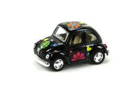 Kinsmart 1967 Volkswagen Classical Beetle 10 cm Metal Çek Bırak Araba Desenli Siyah