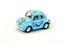 Kinsmart 1967 Volkswagen Classical Beetle 10 cm Metal Çek Bırak Araba Mavi Şeker Desenli