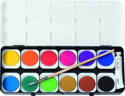 Eberhard-Faber Suluboya-Opak 12 Renk Plastik Kutu