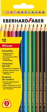 Eberhard-Faber 12'li Winner Üçgen Kuruboya Kalemi 3mm Mine