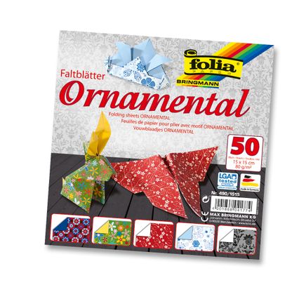 Folia Katlanır Kağıt 80 G 15X15Cm 50 Y 5 Motif Süs