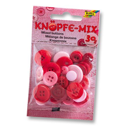 Folia Renkli Düğmeler Kırmızı 30 Gr