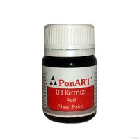 Ponart Cam Boyası Kırmızı
