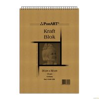 Ponart Kraft Blok 125G 35X50 15Y