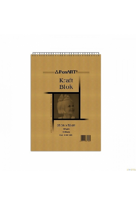 Ponart Kraft Blok 125G 25X35 30Y