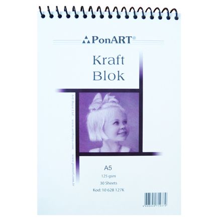 Ponart Kraft Blok 125G A5 30Y