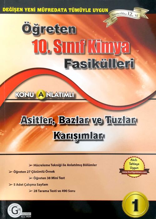 10. Sınıf Öğreten Kimya Fasikülleri 