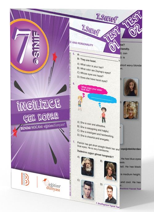 7. Sınıf İngilizce Çek Kopar Yaprak Test