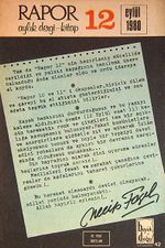 Rapor Aylık Dergi-Kitap 12 Eylül 1980 (5-E-33)