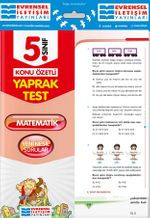 5. Sınıf Matematik Konu Özetli Yaprak Test