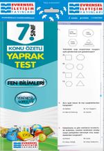 7. Sınıf Fen Bilimleri Konu Özetli Yaprak Test