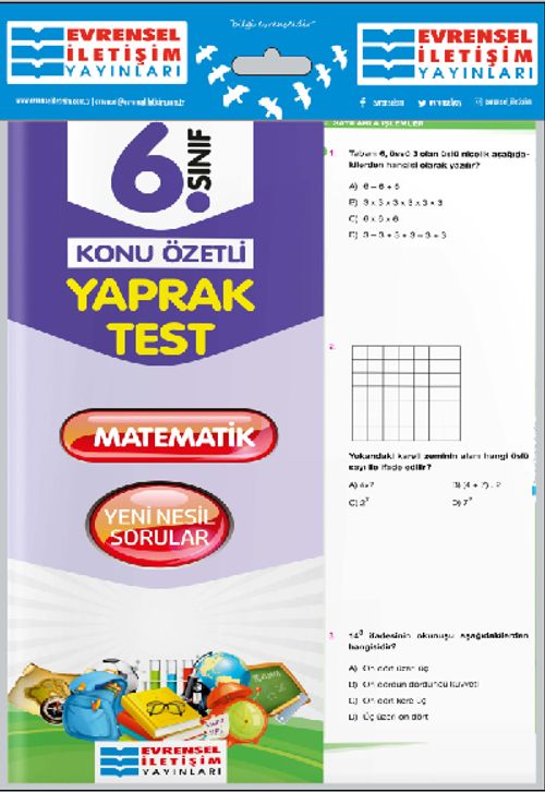 6. Sınıf Matematik Konu Özetli Yaprak Test