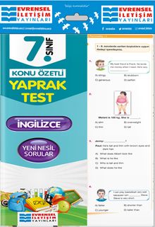 7. Sınıf İngilizce Konu Özetli Yaprak Test