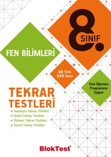 8. Sınıf Fen Bilimleri Tekrar Testleri