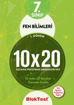 7. Sınıf Bloktest 1. Dönem Fen Bilimleri 10x20 Kazanım Pekiştirme Denemeleri Seti