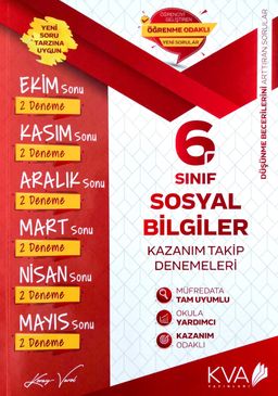 6. Sınıf Sosyal Bilgiler Kazanım Takip Denemeleri
