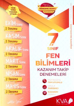 7. Sınıf Fen Bilimleri Kazanım Takip Denemeleri