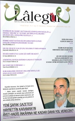 Lalegül Aylık İlim Kültür ve Fikir Dergisi Sayı:70 Aralık 2018