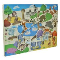 Ahşap Kaydırmalı Puzzle Hayvanlar (Tt1435)