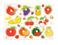 Ahşap Tutmalı Puzzle Meyveler (Rf6005)