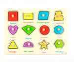 Ahşap Tutmalı Puzzle Geometrik Şekiller (Rf6005)