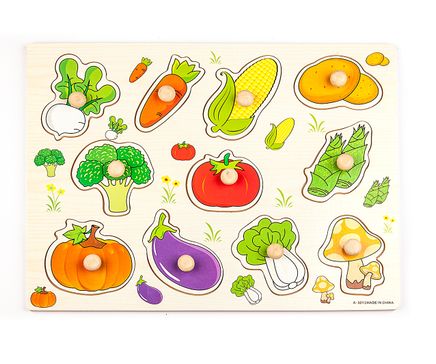 Ahşap Tutmalı Puzzle Sebzeler (Rf6005)