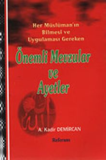 Önemli Mevzular ve Ayetler
