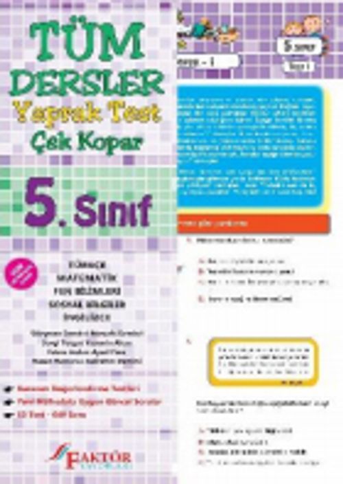 5. Sınıf Tüm Dersler Yaprak Test (Yeni Müfredat)