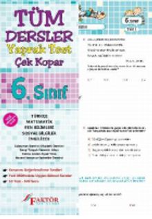 6. Sınıf Tüm Dersler Yaprak Test (Yeni Müfredat)