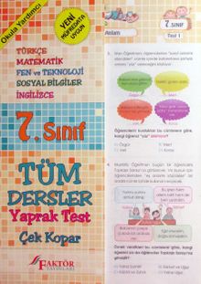 7.Sınıf Tüm Dersler Yaprak Test
