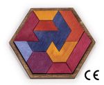 Montessori Ahşap Zeka Oyunları / w-Hexagon 14