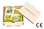 Montessori Ahşap Zeka Oyunları w-Puzzle Cube C Hayvanları Tanıyalım 2
