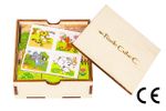 Montessori Ahşap Zeka Oyunları w-Puzzle Cube C Hayvanları Tanıyalım 4