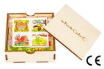Montessori Ahşap Zeka Oyunları w-Puzzle Cube C Hayvanları Tanıyalım 5