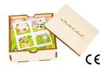 Montessori Ahşap Zeka Oyunları w-Puzzle Cube C Hayvanları Tanıyalım 7