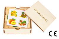 Montessori Ahşap Zeka Oyunları w-Puzzle Cube C Meyveleri Tanıyalım 1