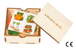 Montessori Ahşap Zeka Oyunları w-Puzzle Cube C Sebzeleri Tanıyalım 1