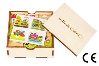 Montessori Ahşap Zeka Oyunları w-Puzzle Cube C Taşıtları Tanıyalım 1