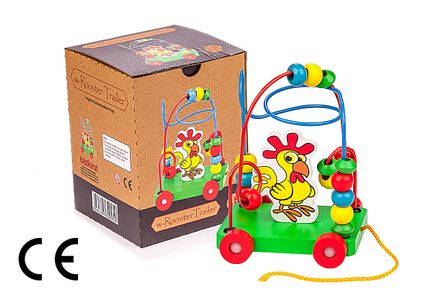 Montessori Ahşap Zeka Oyunları / w-Rooster Trailer
