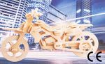 Montessori Ahşap Zeka Oyunları / w-3D Puzzle- Cross Motorcycle