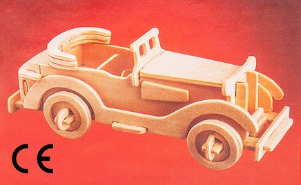 Montessori Ahşap Zeka Oyunları / w-3D Puzzle- Packard Twelve