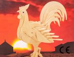 Montessori Ahşap Zeka Oyunları / w-3D Puzzle- Rooster