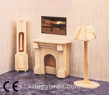 Montessori Ahşap Zeka Oyunları / w-3D Puzzle- Living Room