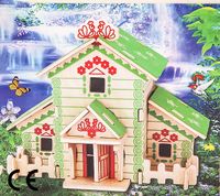 Montessori Ahşap Zeka Oyunları / w-3D Puzzle- Forest House