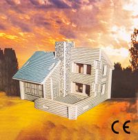 Montessori Ahşap Zeka Oyunları / w-3D Puzzle- Villa B