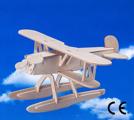 Montessori Ahşap Zeka Oyunları / w-3D Puzzle-Heinkel He 51